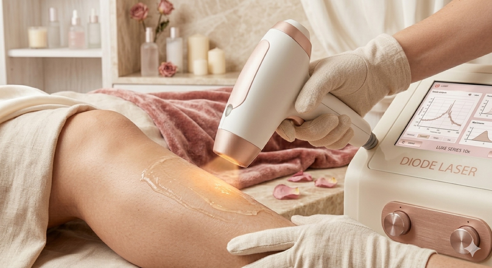 Appareil laser diode dernière génération en action